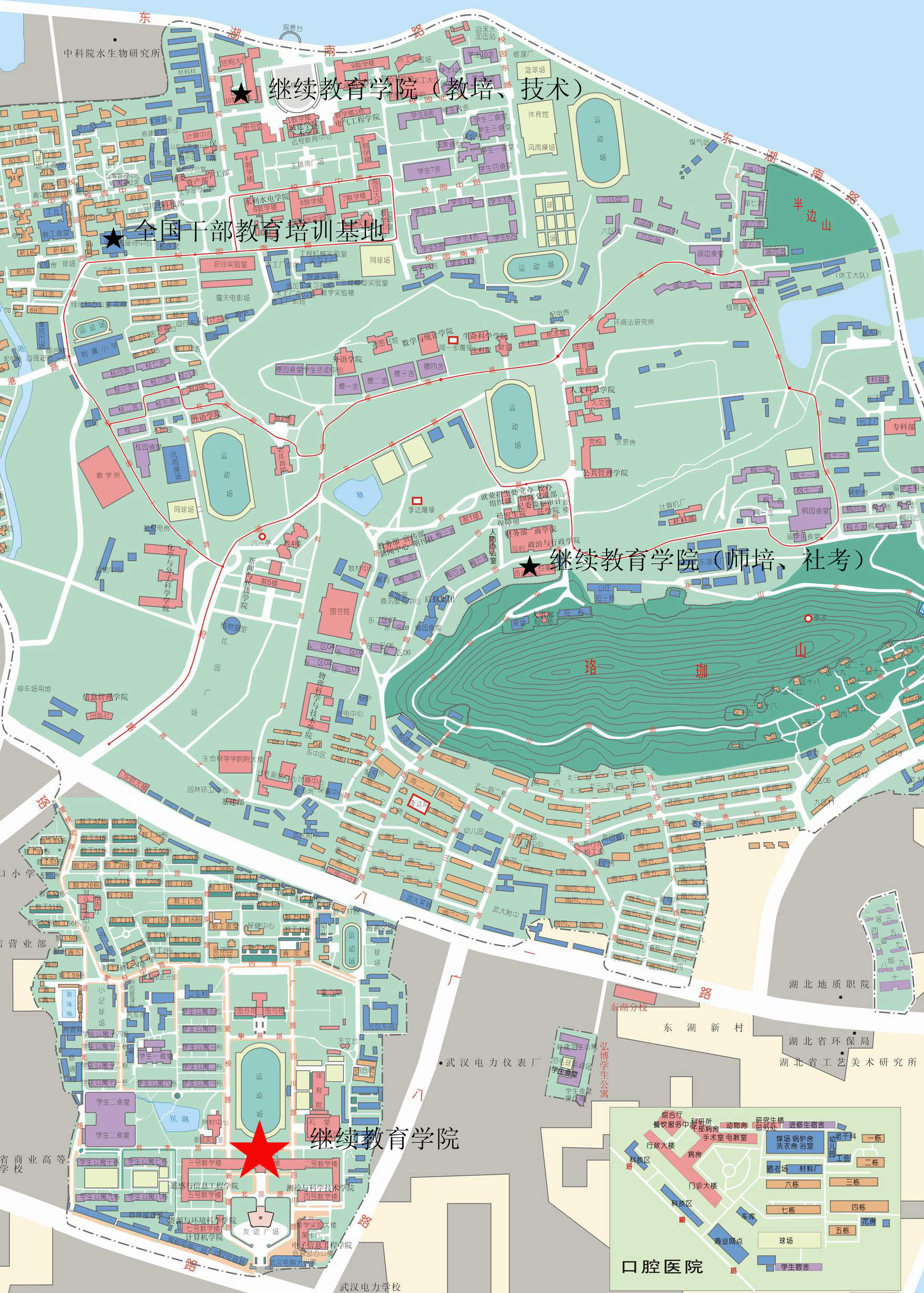 武汉大学地图图片